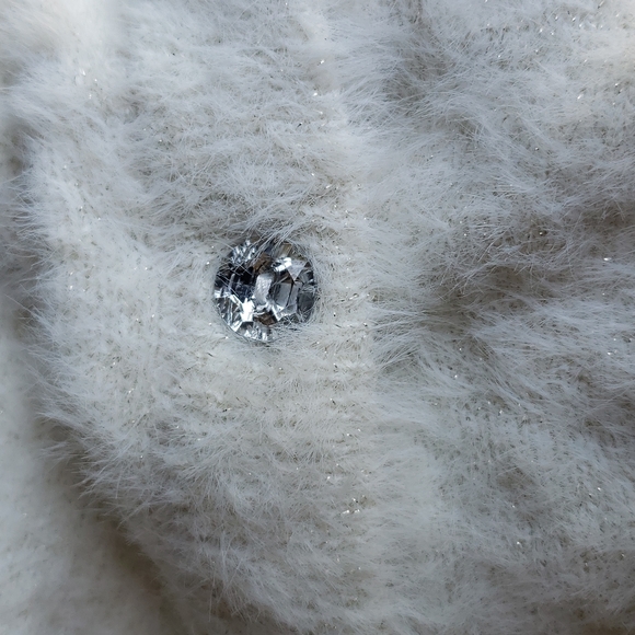 NEW! Cat & Jack Girls' Dressy Shimmer SOFT Button-Up Cardigan - Picture 3 of 4